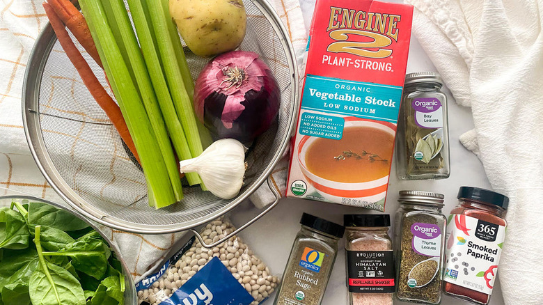 ingredients for white bean soup