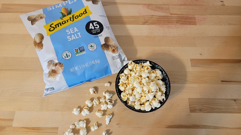 sea salt popcorn in bowl