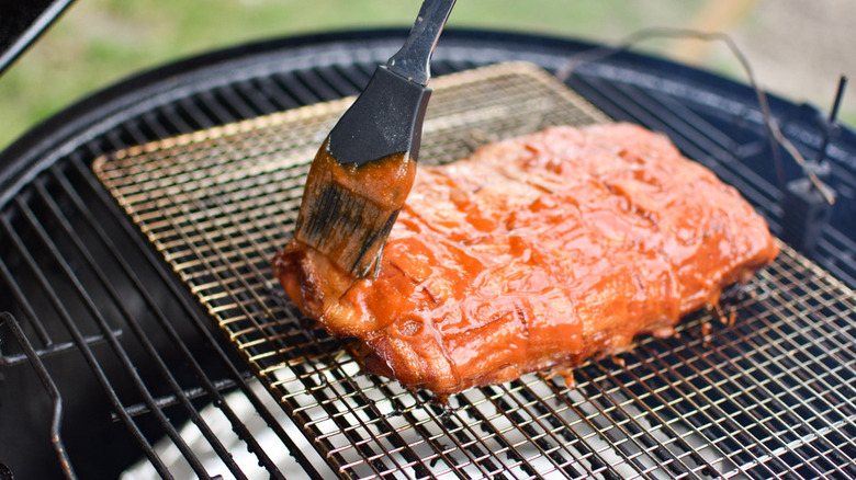 bacon-wrapped meatloaf smoking