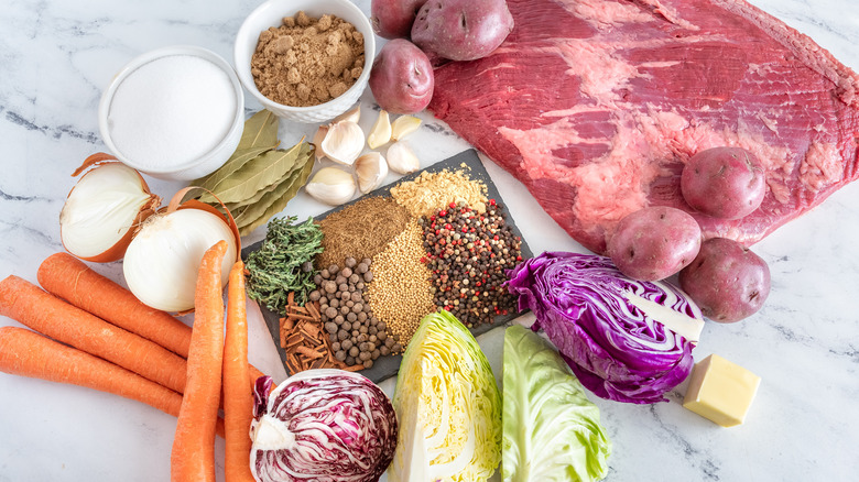 ingredients for smoked corned beef