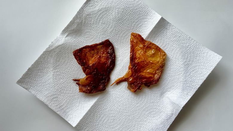 cooked chicken skin