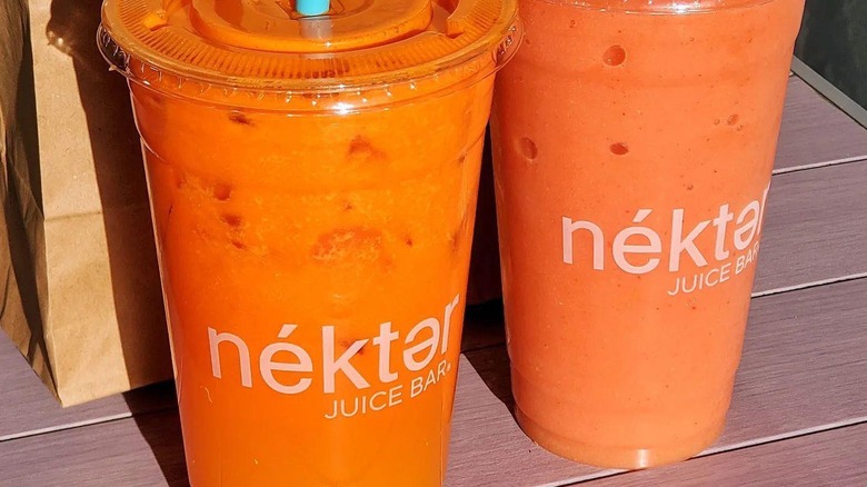 two orange nékter juices