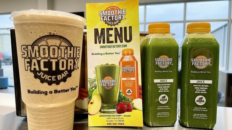 Smoothie Factory drinks and menu
