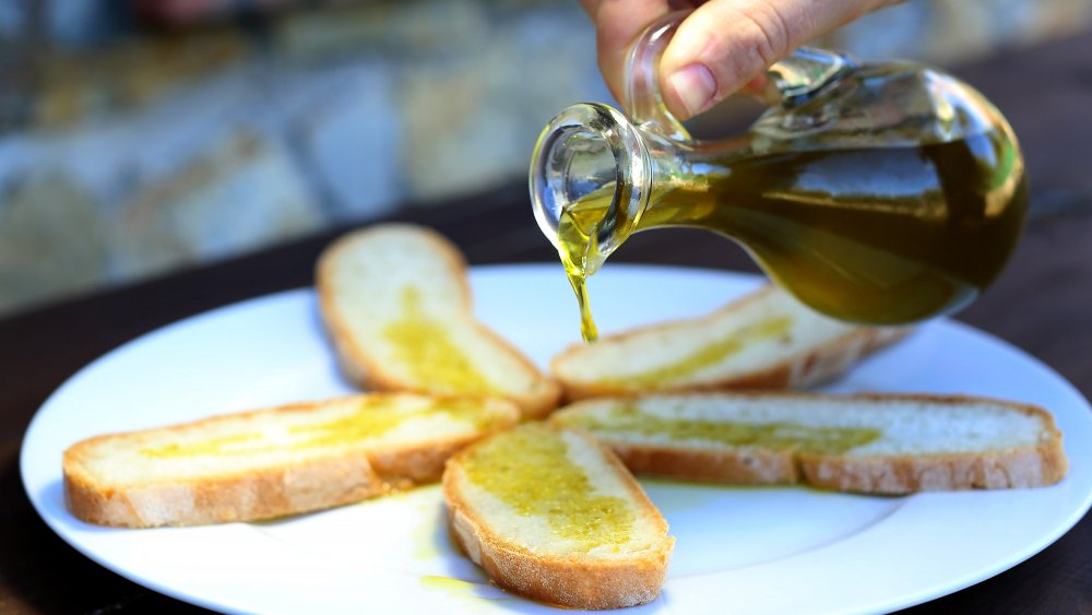 Italian olive oil at an Italian restaurant