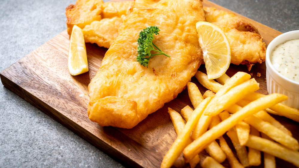 battered fish and chips