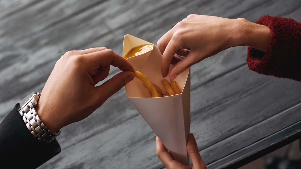 French fries in cup