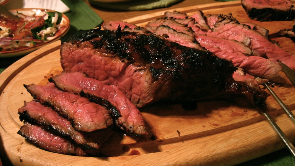 London broil produced by butcher