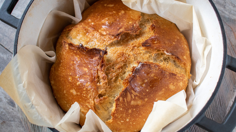 Dutch oven with a boule