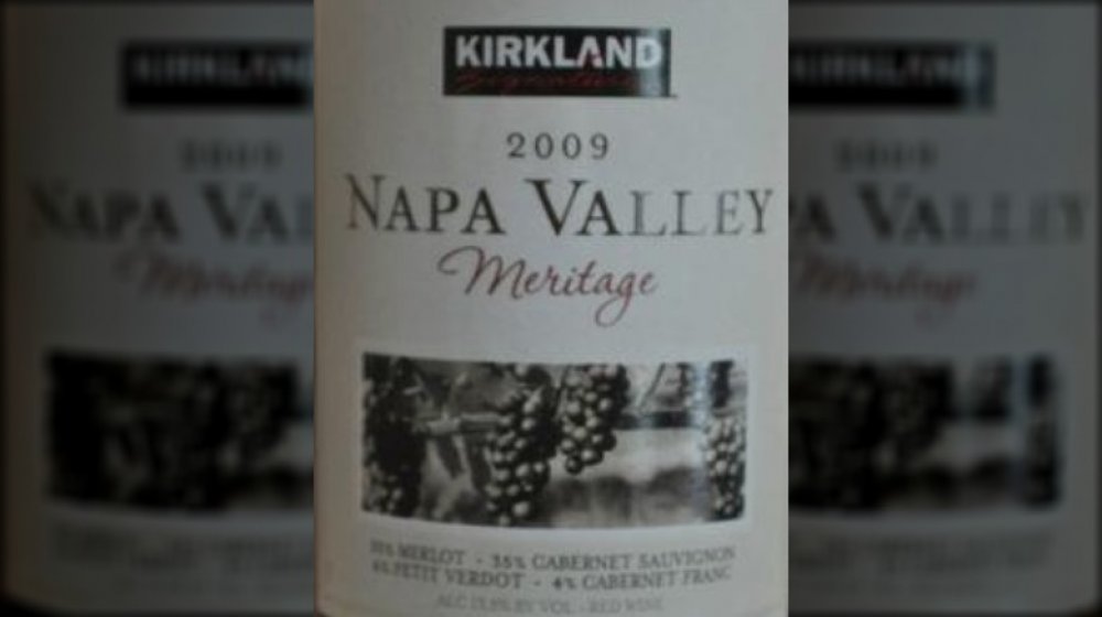 Kirkland wine label