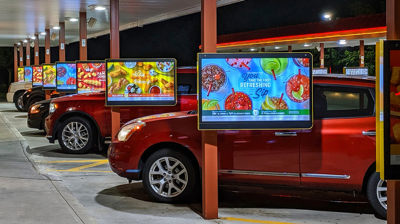 Row of sonic menu intercoms