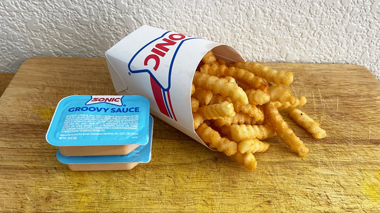 Fries on Side Alongside Sauce