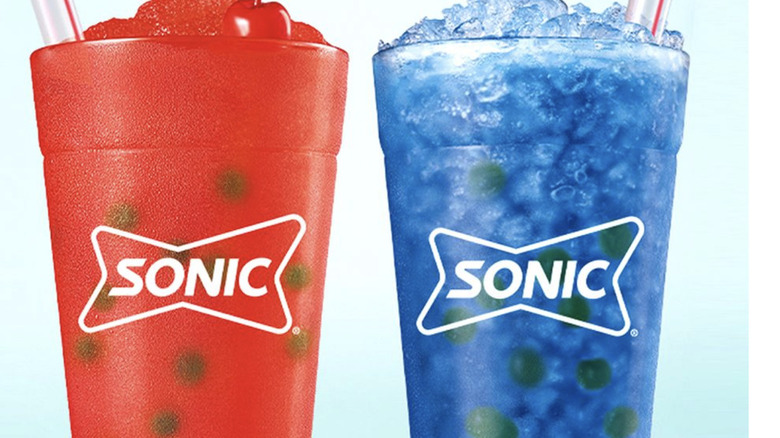 sonic bursting bubble slushie