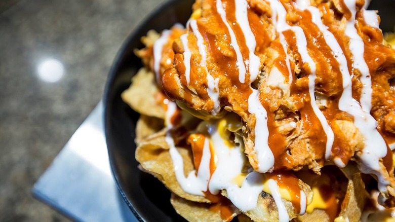 Nachos with pulled meat