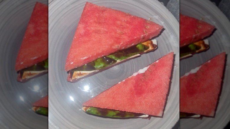 A watermelon sandwich