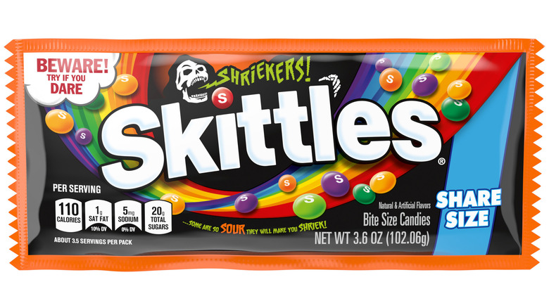 Package of new Skittles Shriekers