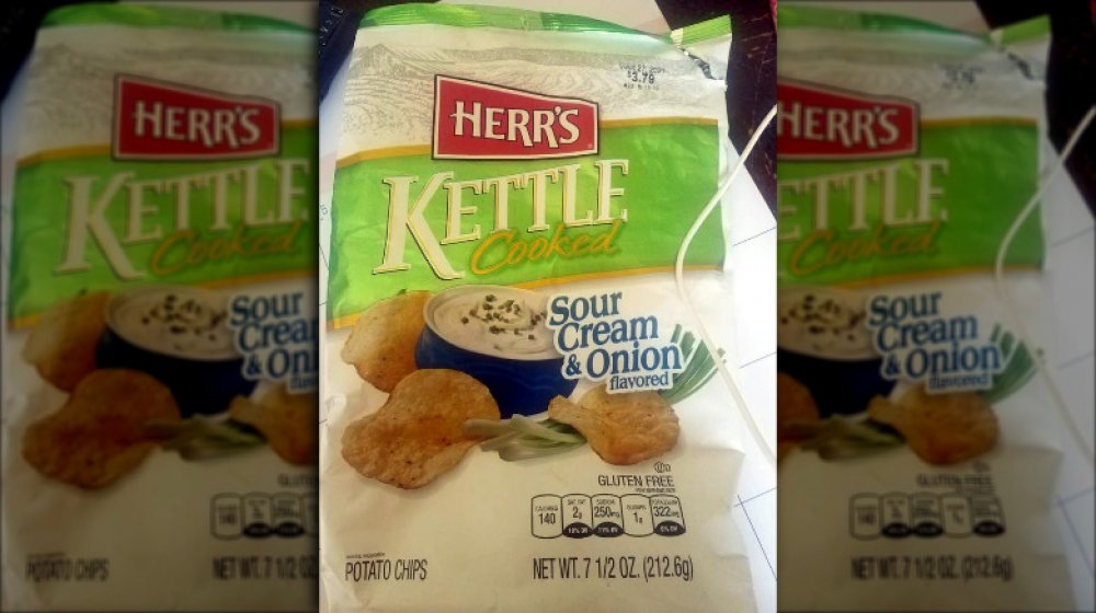 Herr's Kettle Cooked Sour Cream & Onion Potato Chips