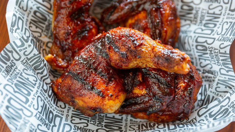 barbecue chicken at Smokey Bones