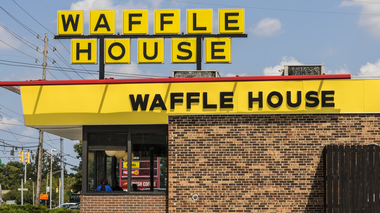 Waffle House building and sign