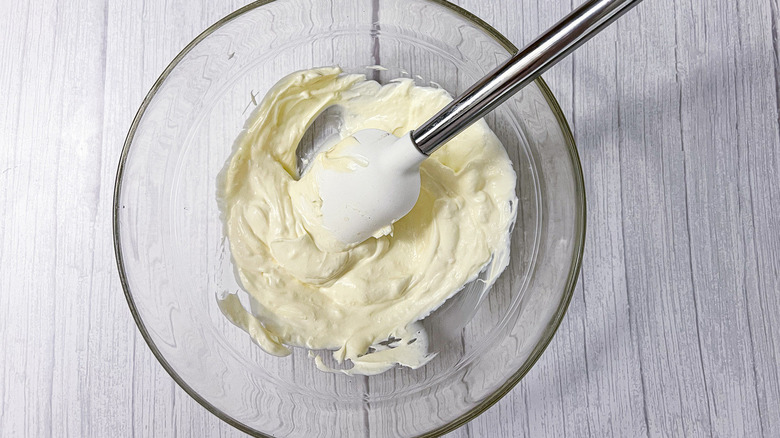 mayonnaise in bowl with spoon