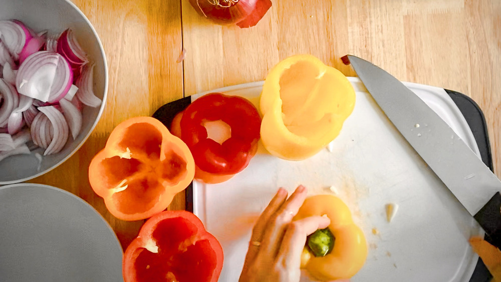 bell peppers for shrimp and grits