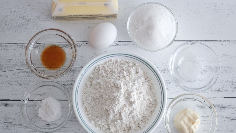 tea cake ingredients prepped