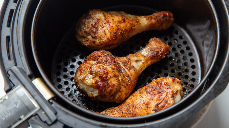 cooked chicken in air fryer