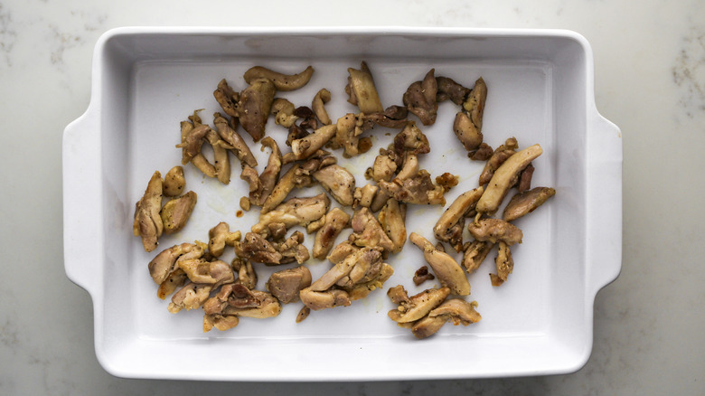 chicken in baking dish