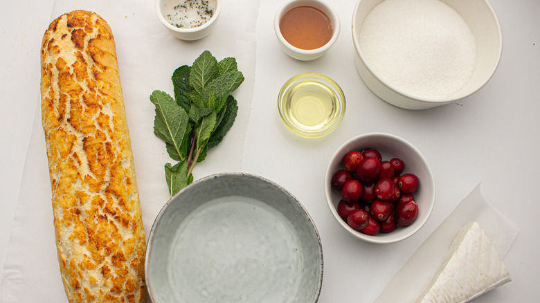 ingredients for cranberry brie bites