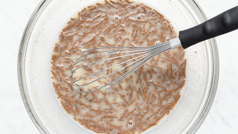 bran muffin ingredients in bowl 