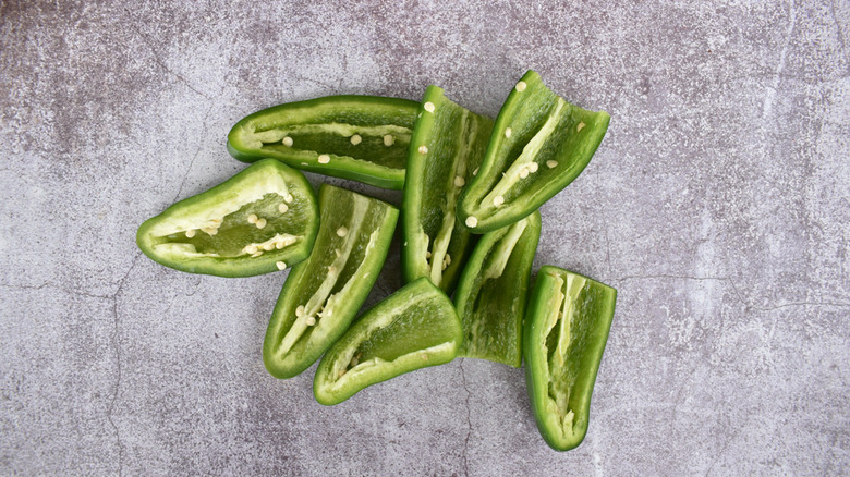 halved jalapeno peppers