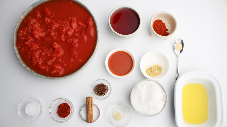 ingredients for spicy ketchup