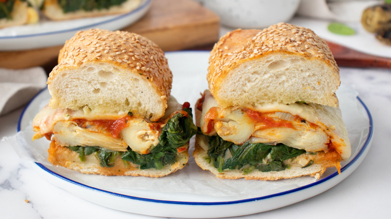 spinach artichoke parm sandwich