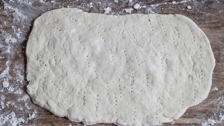 flatbread dough before baking