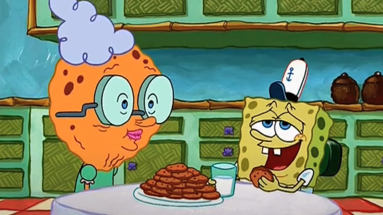 SpongeBob eating grandma's cookies