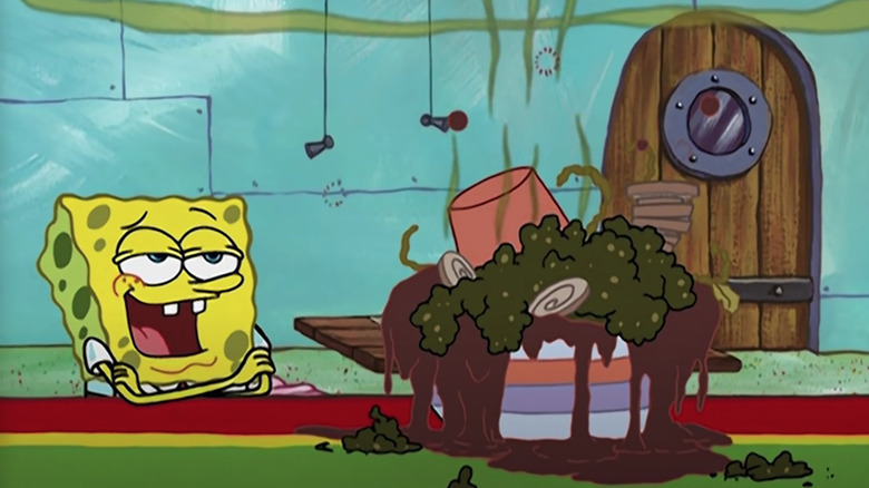 SpongeBob making Sundae