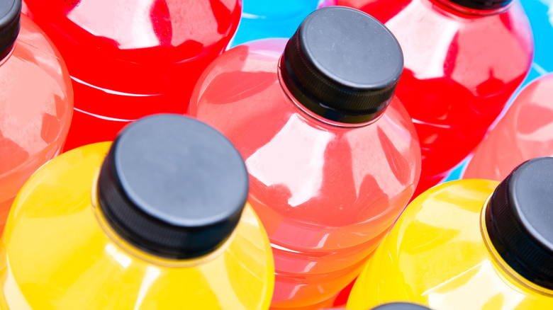 colorful sports drinks