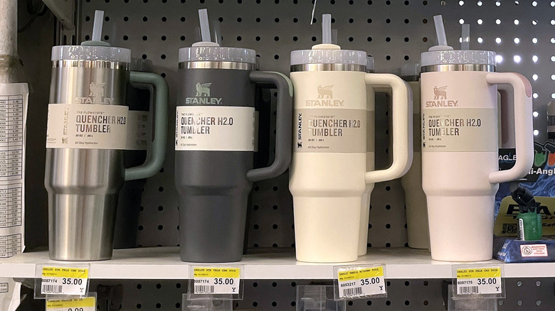 Stanley tumblers on store shelf