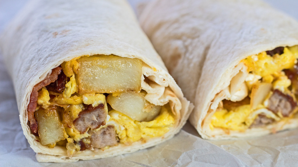 Starbucks Bacon, Sausage & Egg Wrap copycat recipe served