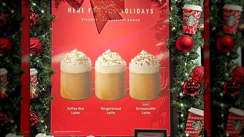 Red Starbucks menu