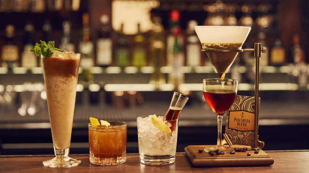 Starbucks cocktails on a countertop in Bar Mixato