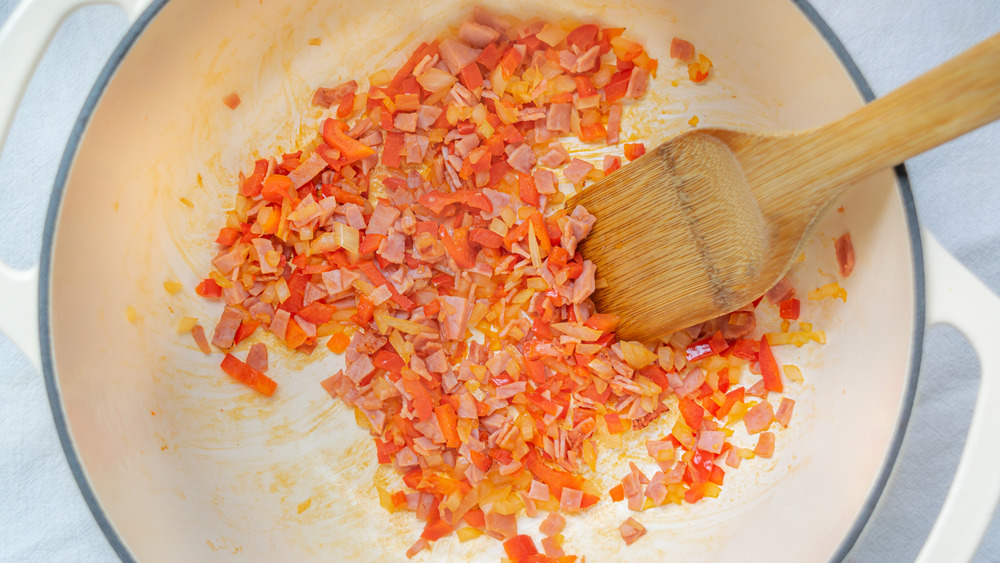 cooking vegetables for egg bites 