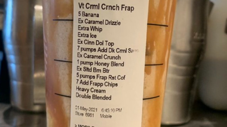 Unreasonably complicated Starbucks order