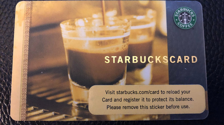 Starbucks retro gift card