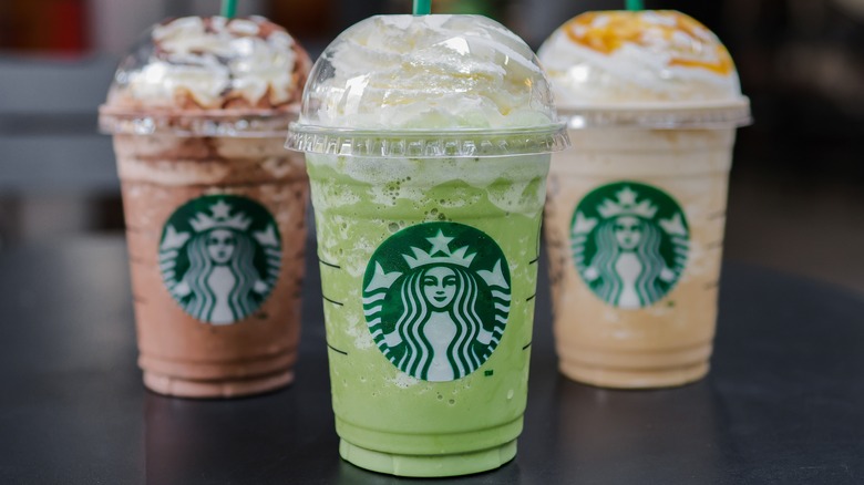 Starbucks frappuccinos