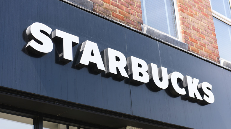 starbucks sign on building