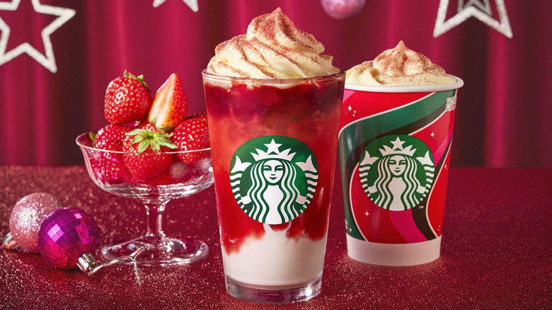 Strawberry Merry Cream holiday drinks