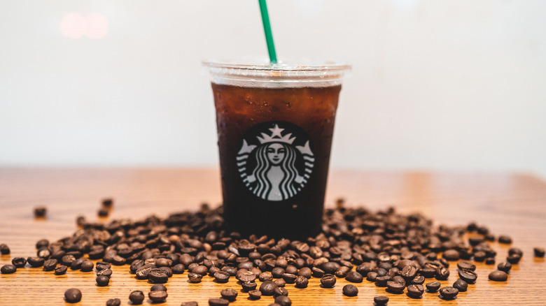 Starbucks Iced Coffee and beans