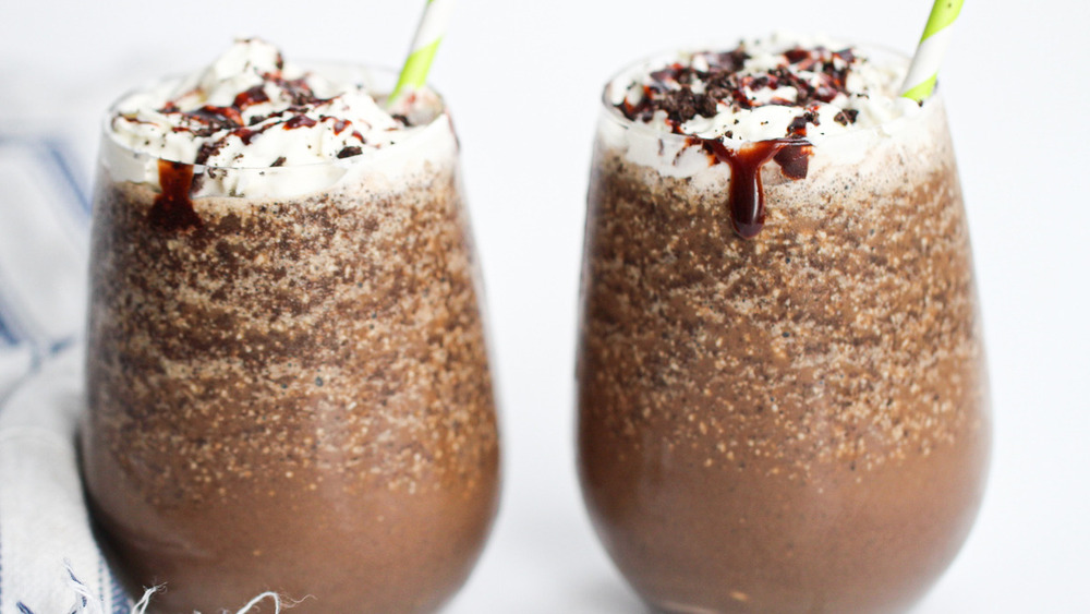 Starbucks Mocha Cookie Crumble Frappuccino Blended Beverage copycat in glasses