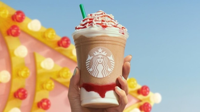 Strawberry Funnel Cake Frappuccino