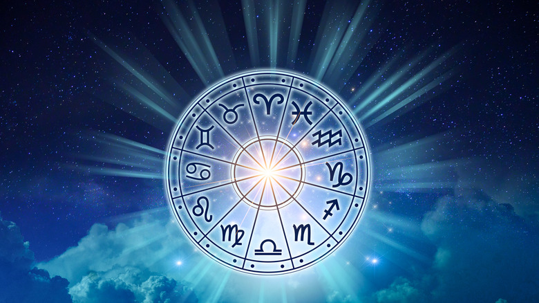 horoscope wheel in the sky